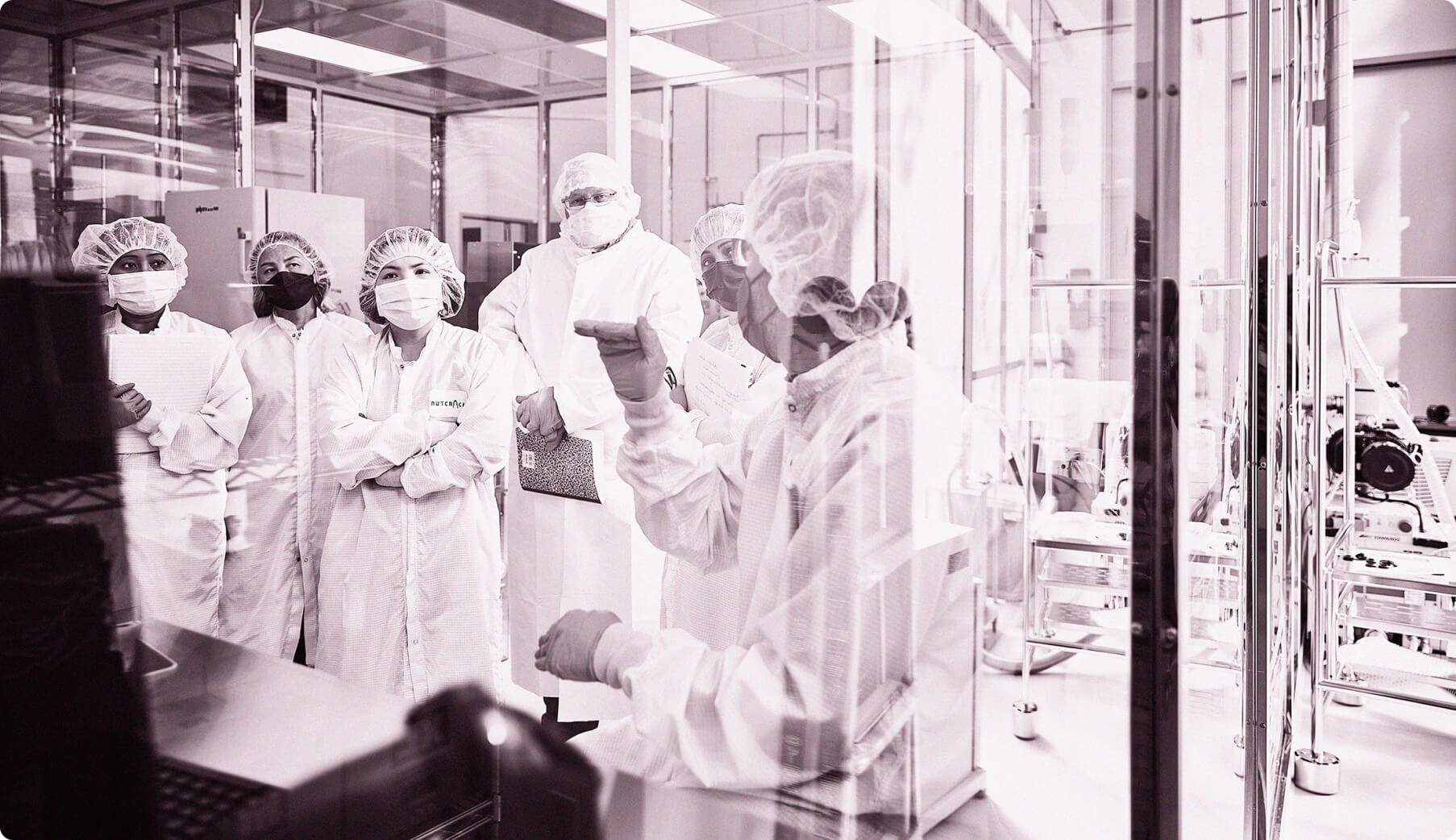 Two people working in a lab